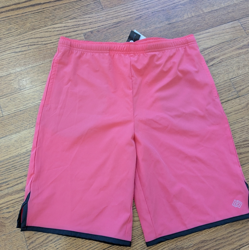 Mens XL Zelos Shorts, Wicks And Dries, Coral Color